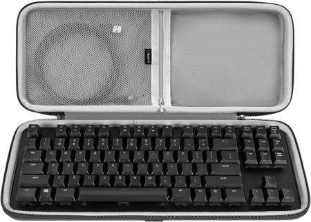 [해외]지크리아 TKL 키보드 케이스 블랙위도우 라이트 키크로닉 K8 / 프로 스틸시리즈 뉴 에이펙스 9TKL 3세대 하드쉘 여행용 가방(슬림)과 호환됩니다 For Compact
