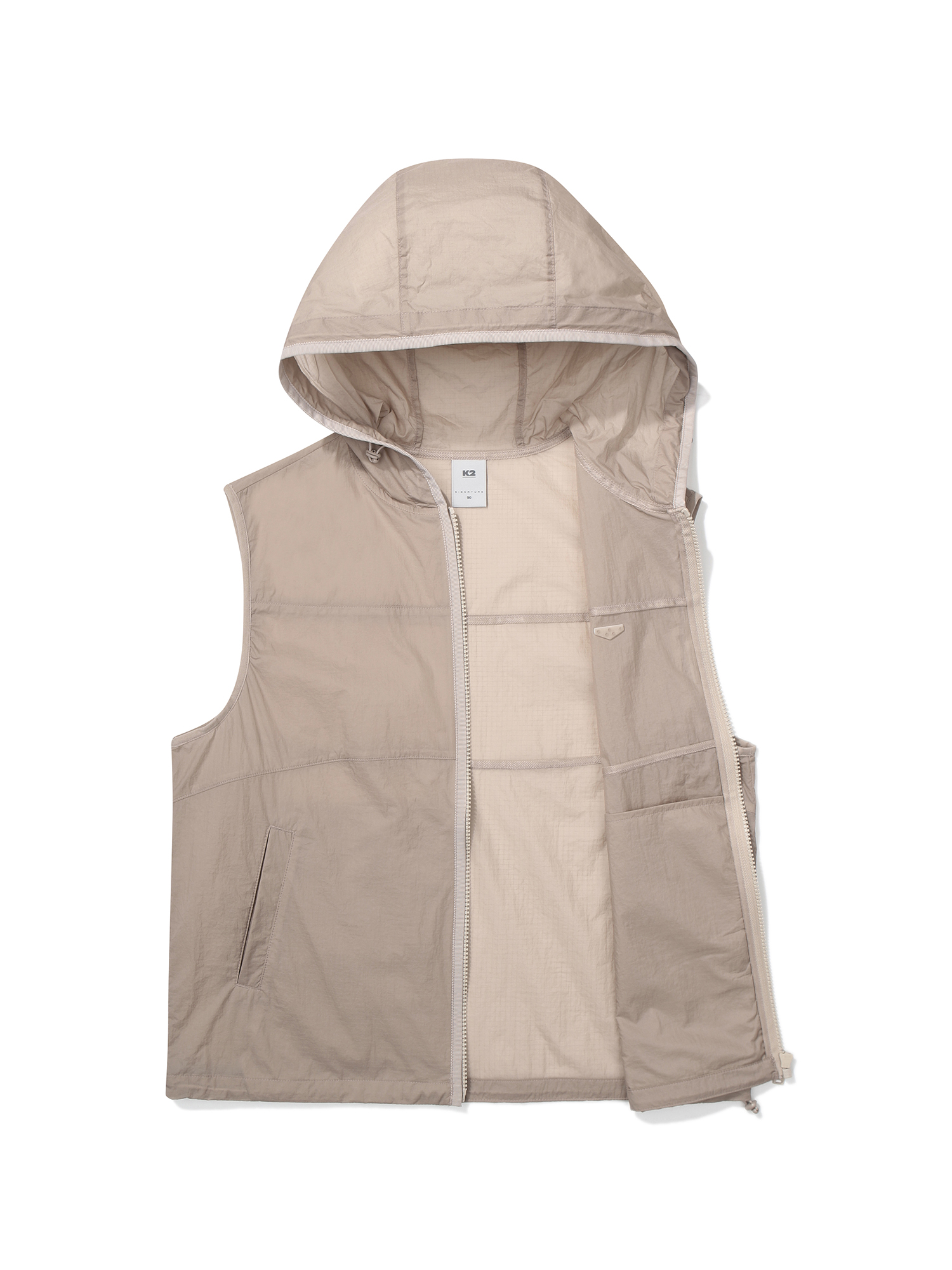 [본사직영] K2 여성 시그니처 크링클 베스트 W Light Beige KWM25672E1 - 상세 이미지 3