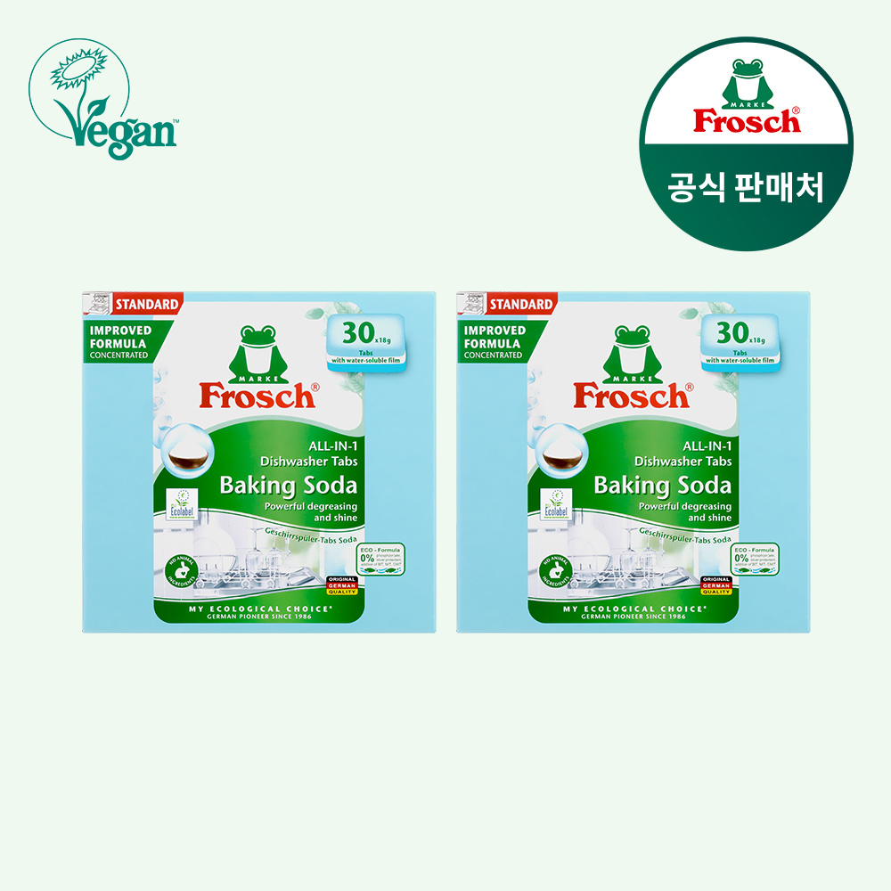 프로쉬 친환경 식기세척기세제 18g 30개입, 베이킹소다, 2개 제품 이미지