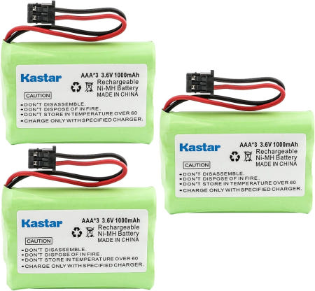 [해외]카스타 3팩 AAAX3 3.6V MSM 1000mAh Ni-MH 충전식 유니덴 무선 전화기 BT-446 BT446 BP-446 BT-1005 BT TRU8885-2 TRU8