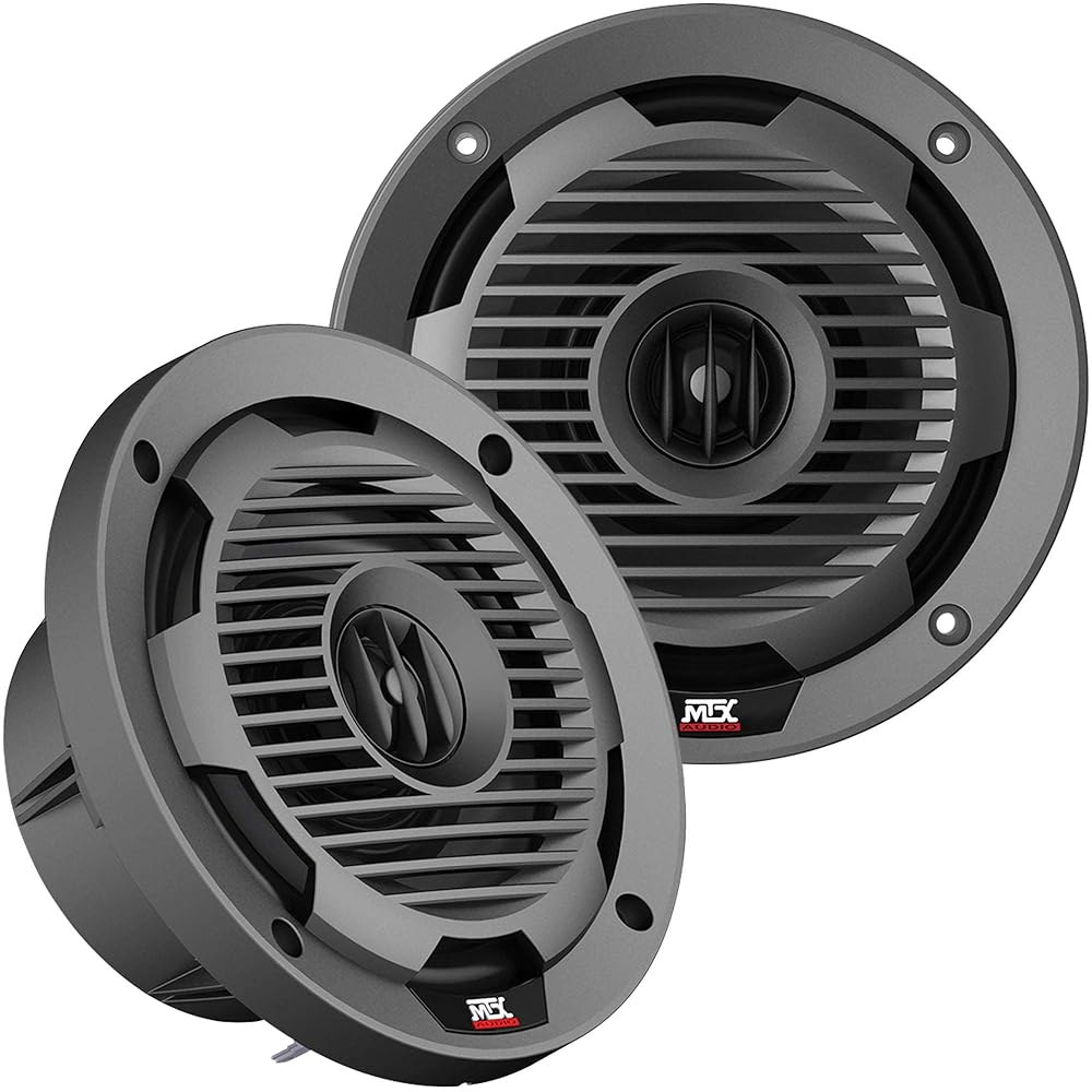 MTX Audio 16.5cm(6.5인치) 65w RMS 스피커 (차콜) 페어 동축 마린 - 상품 이미지
