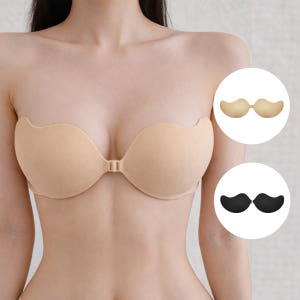 핑크앤다이아 가슴골생성 모아브라 실리콘 누드브라 수영복 웨딩 브라 붙이는... 착용 후기 | 사이즈/핏 총정리 - 상품 이미지 1
