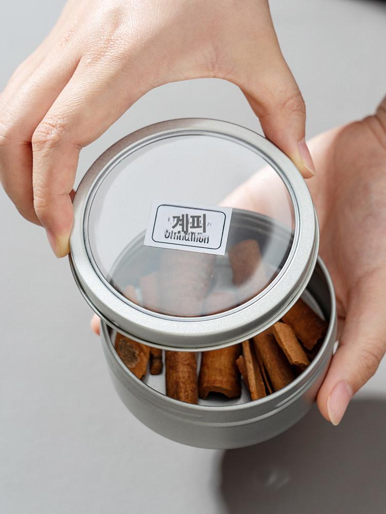 원형 틴케이스 다용도 보관함 소품 미니 크리스마스 철제 1개 - 상품 이미지