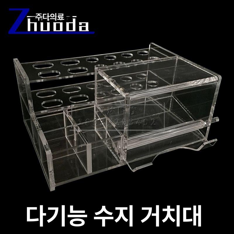 아크릴 보관함 수납선반 수납함 탁상 투명 명찰 디스펜서 소형 수지 랙 - 상세 이미지 2