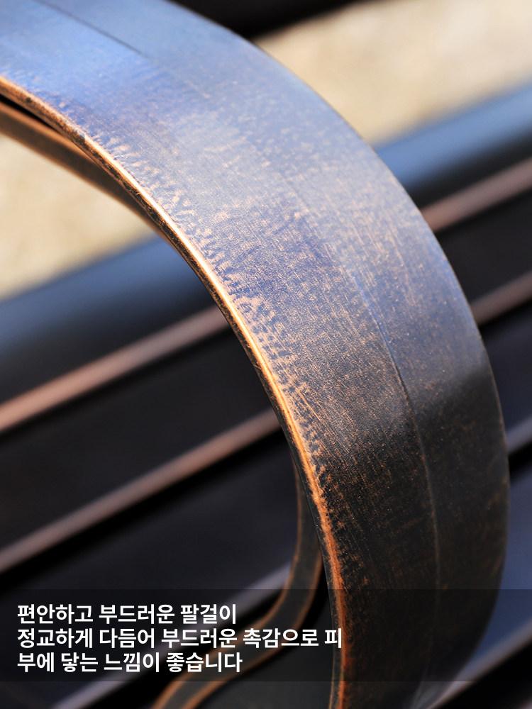철제 벤치 의자 옥외용 테라스 발코니 카페 대기 휴식 주조 알루미늄 1.8m 대형 V자형 - 상세 이미지 4