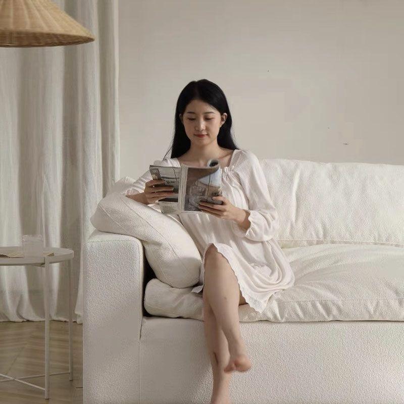 모듈 거실 카페 램스울 패브릭 북유럽 디자인 클라우드 트리플 2.2m 텍스처드 램스울 - 상세 이미지 5