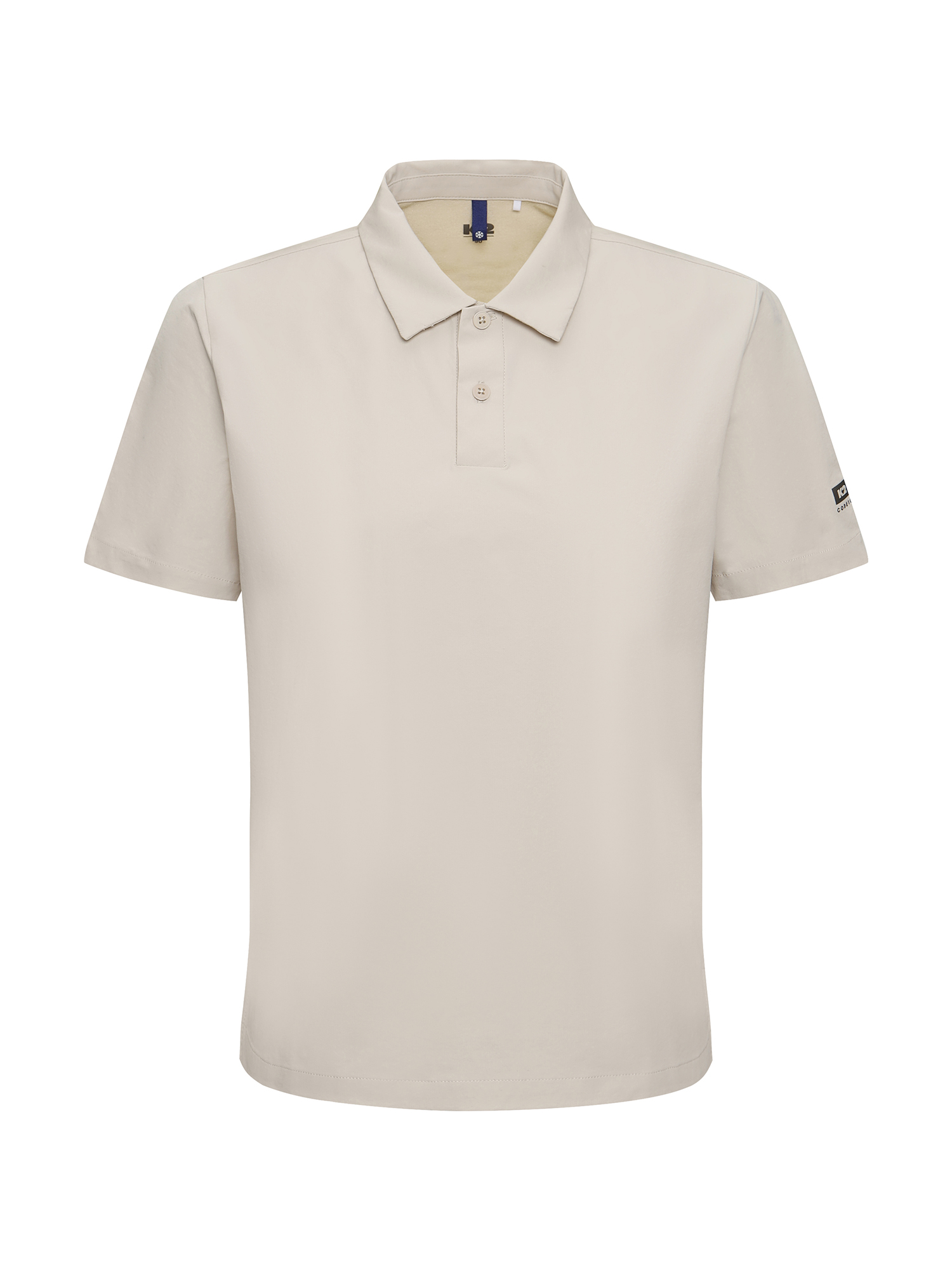 [본사직영] K2 남성 코드텐(CODE10) ICE 우븐 반팔 폴로 W CREAM BEIGE KWM25248W9 - 상품 이미지