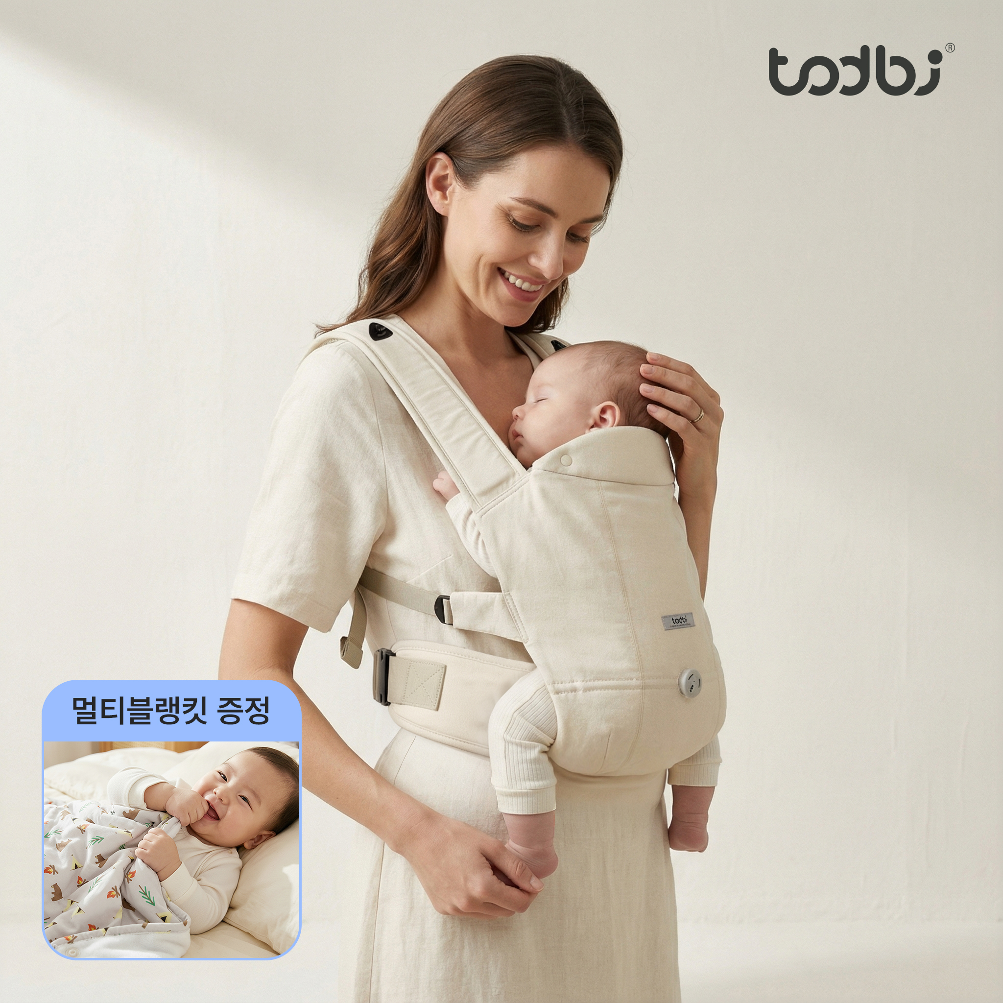 [토드비] 롤롤 다이얼 베이비 캐리어 아기띠