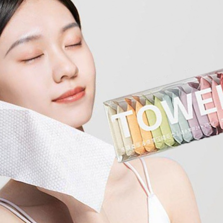 일회용 여행용 운동 헬스장 압축 수건 타올 14장 - 상품 이미지