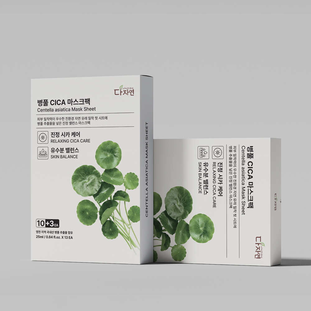 자연의벗 다자연 병풀 시카 마스크팩 13매 추출물 CICA 케어 피부 민감 순한 진정 모공 이미지 7