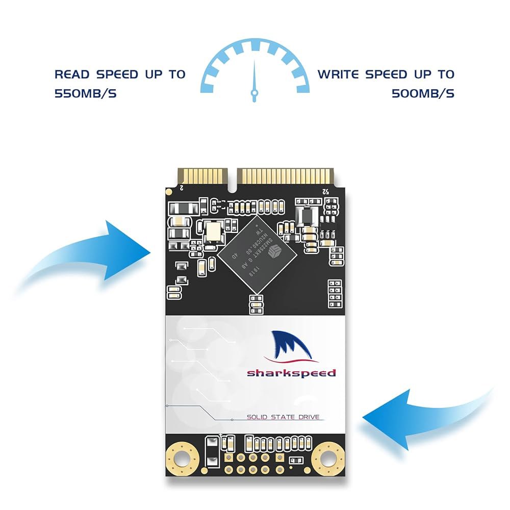 미니 PC 노트북 태블릿 PC(mSATA 2TB)를 위한 SSD mSATA 2TB SHARKSPEED 플러스 내장 SATA 드라이브 3D NAND 솔리드 스테이트 - 상세 이미지 2