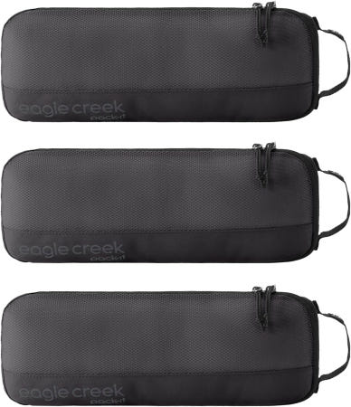 [해외]이글 크릭 팩 - 슬림 큐브 M/M/M 세트 공개 헤어 스타일링 도구 벨트 및 소형 템을 위한 미니멀리스트 컴팩트 여행 정리함 액세서리 블랙 Black