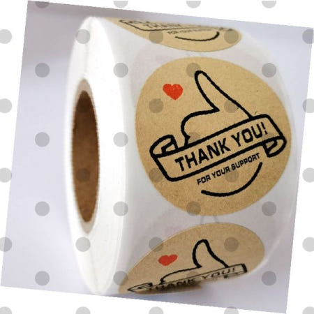 감사 문구 인쇄 원형 라벨 종이 택배 포장 봉투 마감 스티커 쇼핑몰 판매자용