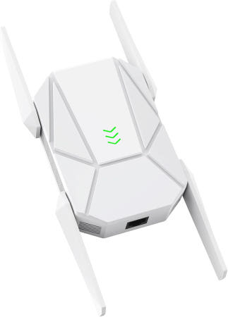 [해외]2025 AX1800 WiFi 6 Extender 신호 부스터 - 듀얼 밴드 2.4G/600Mbps 및 5.8G/1200Mbps 기가비트 포트가 있는 802.11AX 기술