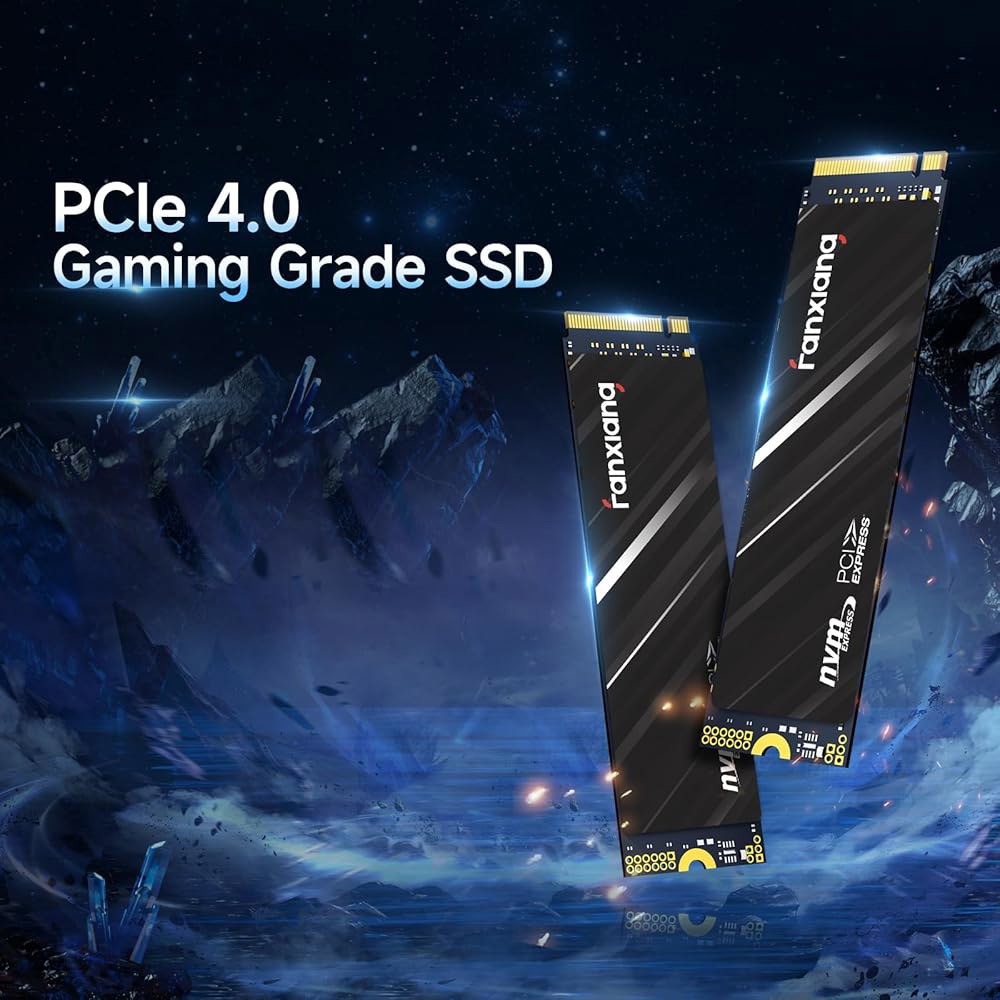 판샹 500GB NVMe SSD PCIe Gen4 M.2 SSD, 최대 4700MB/s, PS5용 내장 게이밍 3D NAND SLC 캐시 솔리드 스테이트 드라이브 업그레이드 스토리 - 상세 이미지 2
