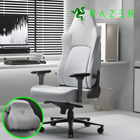 RAZER [국내정발] 레이저 이스커 V2 게임 게이밍 의자 NewGen 라이트그레이