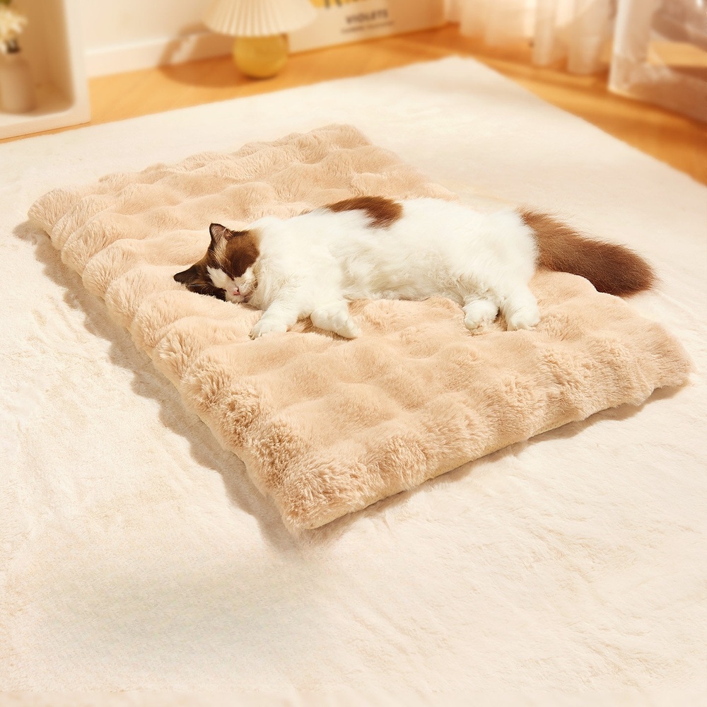 고양이 강아지 방석 포근한 솜털 극세사 따뜻한 물세탁 가능한 겨울 사계절 푹신한 침대형 - 상세 이미지 2