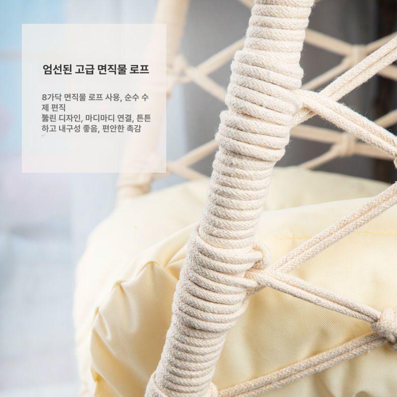 야외 그네의자 테라스 그네 정원 행잉체어 라탄 스윙체어 스타일 C 더블 시트 - 상세 이미지 3
