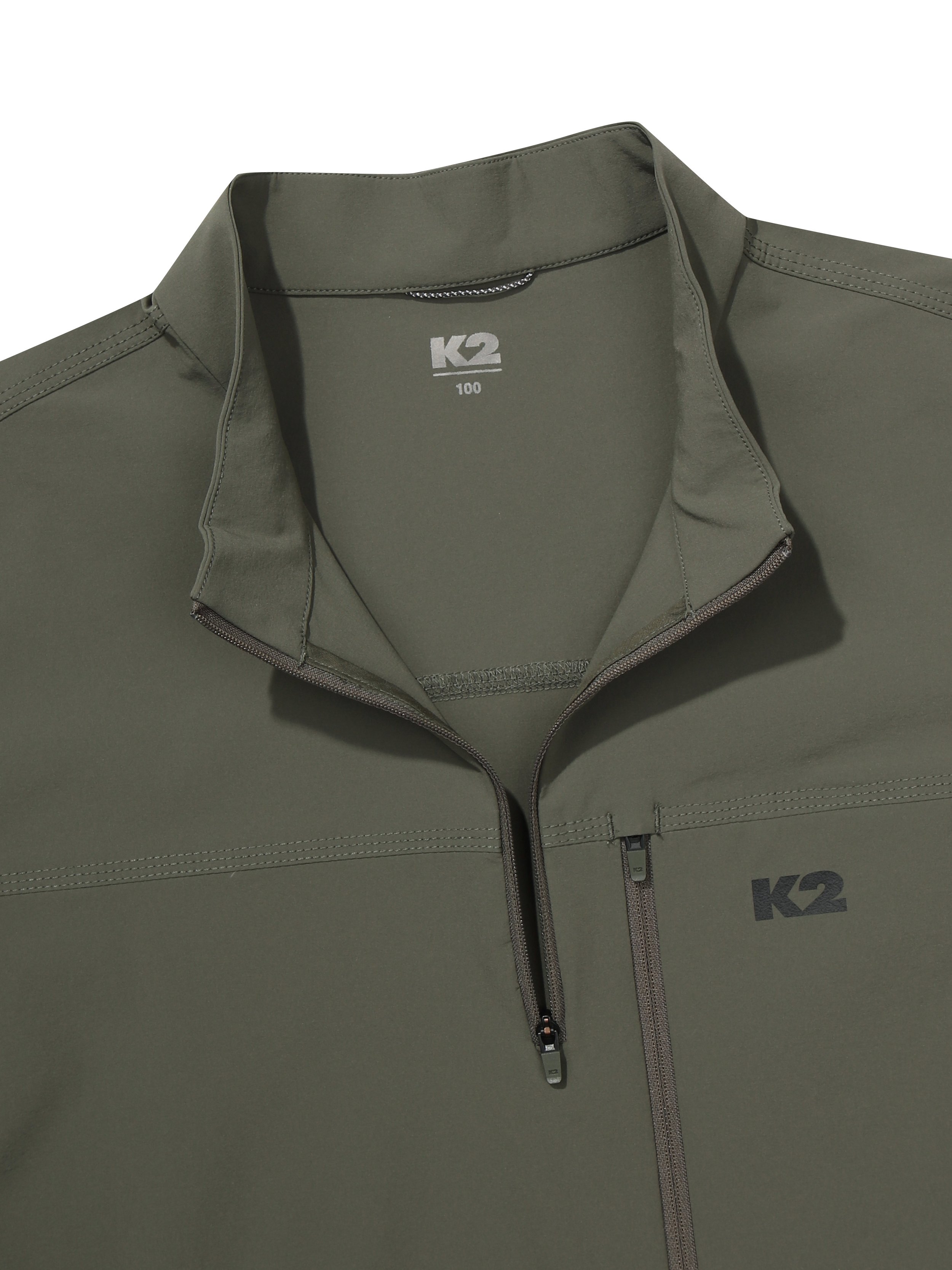 [본사직영] K2 남성 KTR ROCK (락) 우븐 집업 티셔츠 EARTH KHAKI KMP25205KX - 상세 이미지 4