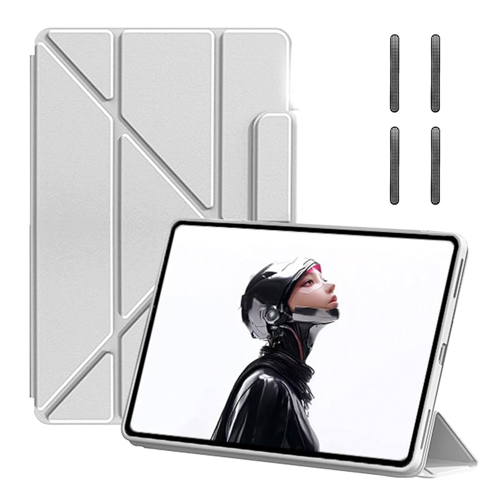 Nubia REDMAGIC Astra 게이밍/패드 3 9.0인치용 네트가 4팩 태블릿 방지 충격 더스트 보호 프리미엄 화이트 프로 스피커 케이스, 커버, 긁힘 있는 및 스탠드 KO - 상품 이미지