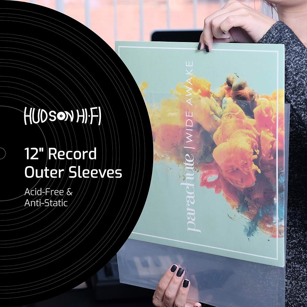 허드슨 하이파이 바이닐 레코드 외부 슬리브 커버 - 프리미엄 클리어 100팩 LP 앨범을 스크래치, 먼지 및 먼지로부터 보호 3mm 두께의 비산 없는 외장 디스크 - 상세 이미지 2