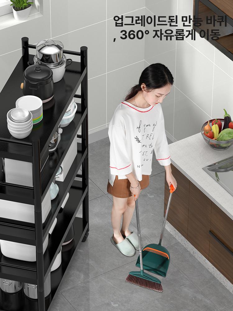 조립식 이동식 세탁실 철제 수납장 팬트리 정리 문뒤 5칸 - 상세 이미지 5