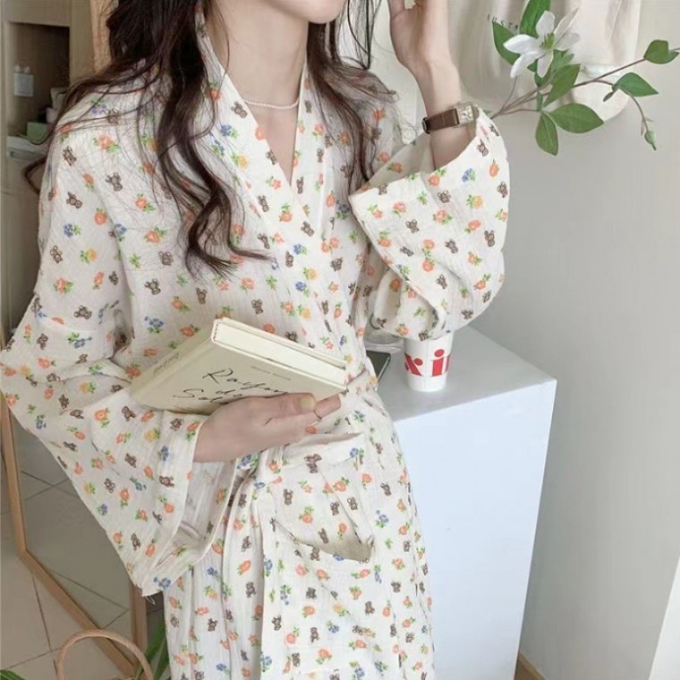 도모아 곰돌이로브 썸머 빅사이즈 샤워가운