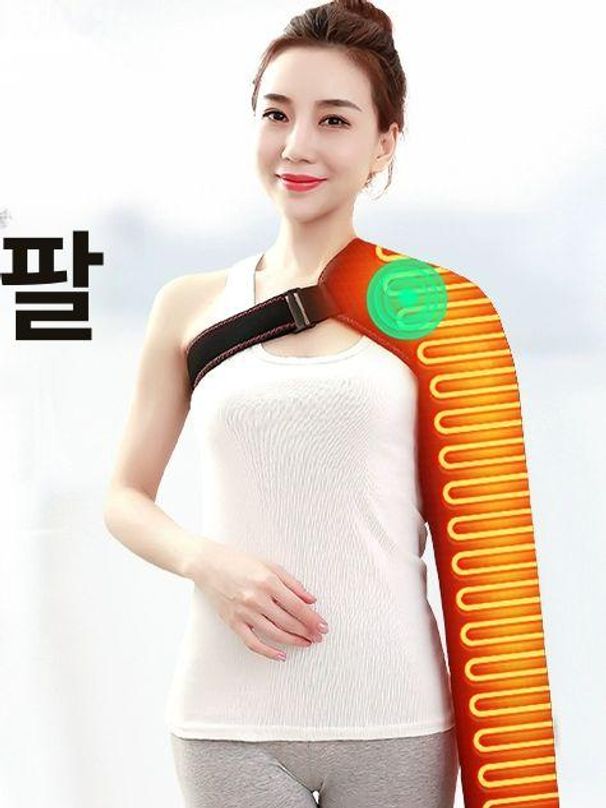 온열 전기 온열찜질 다용도 원적외선 찜질 테니스 엘보용 5V 어깨 보호 프리사이즈 - 상세 이미지 3