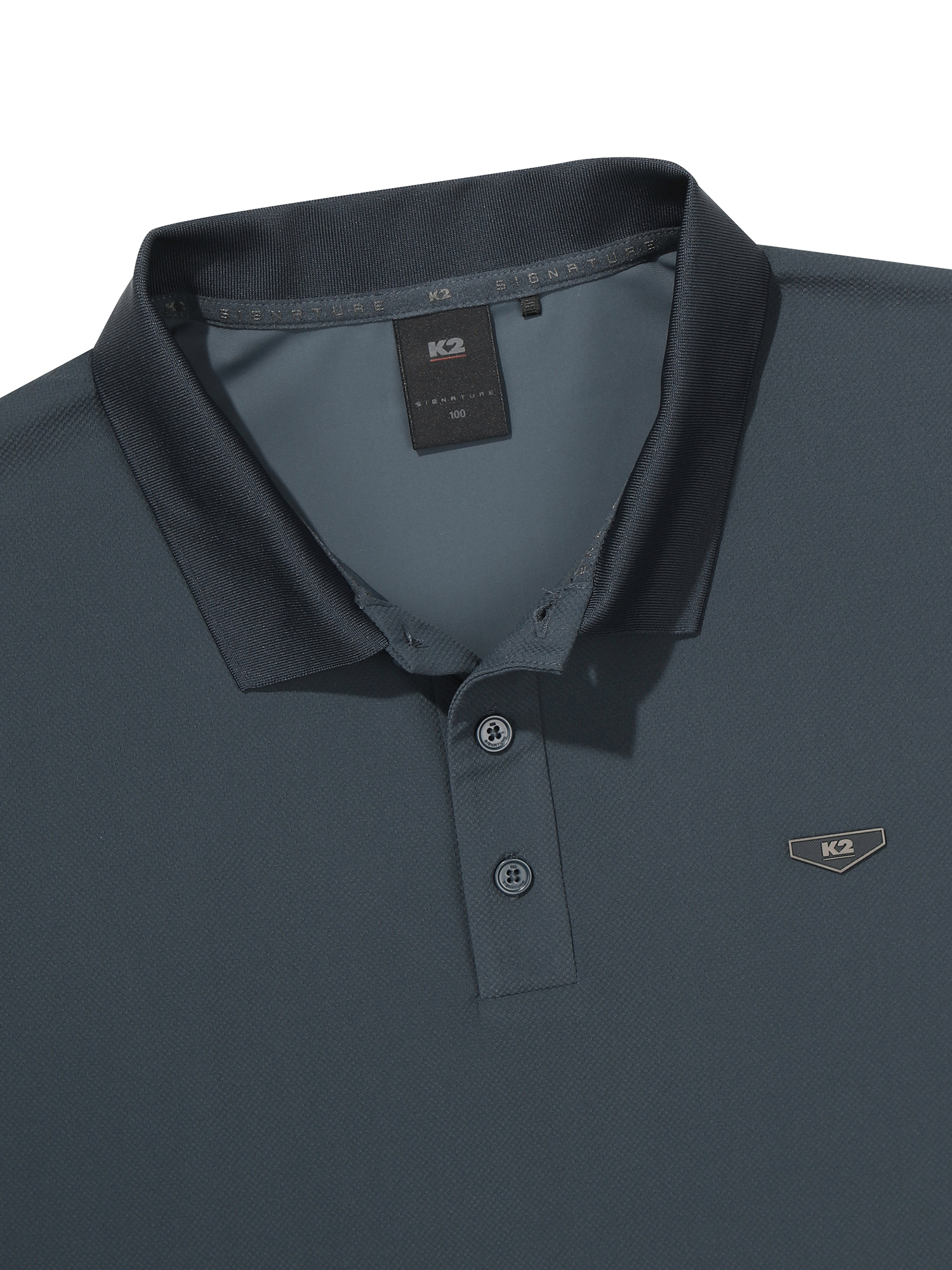 [본사직영] K2 남성 시그니처 파라다이스 썸머 반팔 폴로 STEEL BLUE KMM25267BX - 상세 이미지 4