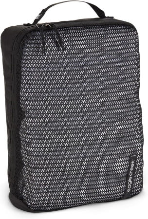 [해외]이글 크릭 팩 - 여행용 중형 패킹 큐브 공개 각진 지퍼 디자인과 전면 패널 메쉬 창이 있는 내구성 있고 방수 기능이 패브릭 블랙