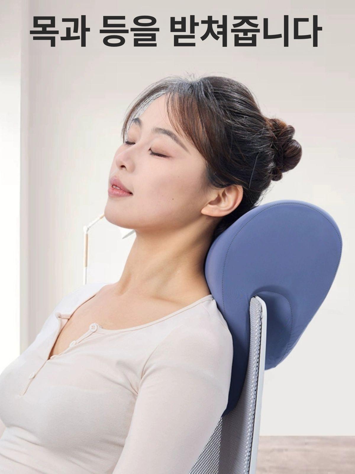 헤드레스트 목 지지대 컴퓨터 의자용 사무용 등받이 진그레이 - 상세 이미지 2