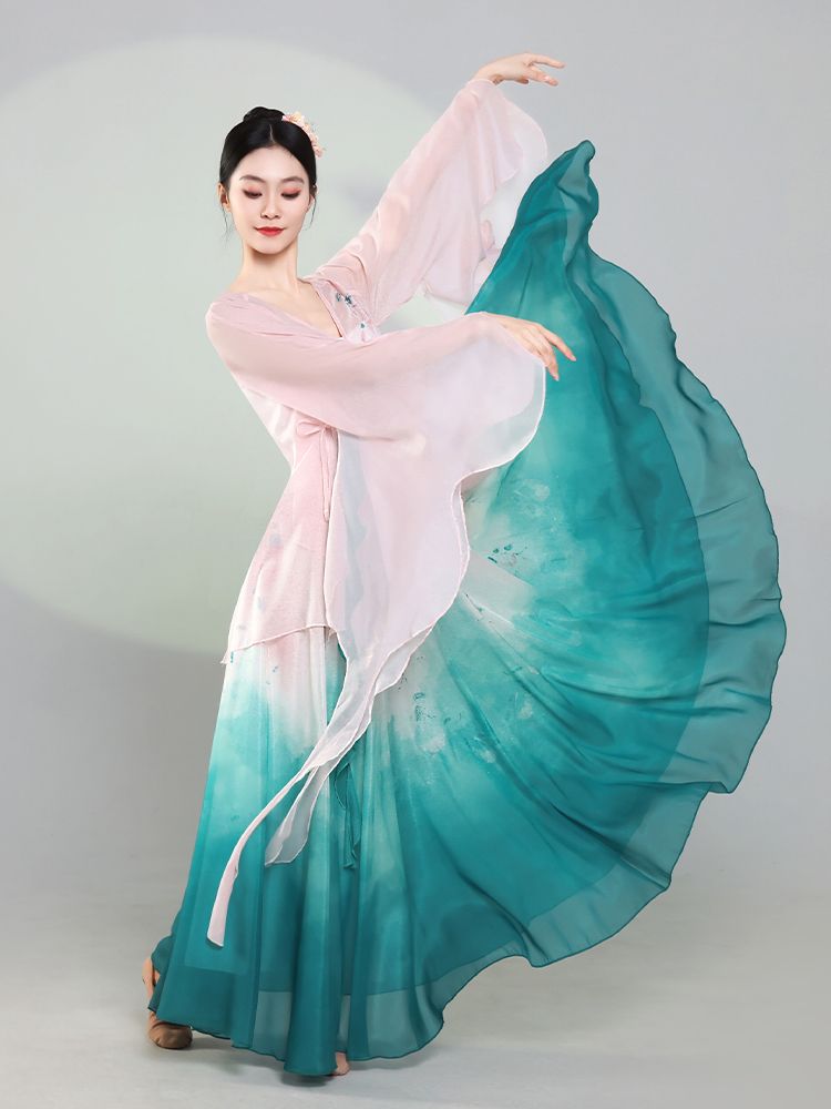 워십복 의상 그라데이션 세트 한국무용복 공연 고전무용복 - 상세 이미지 5