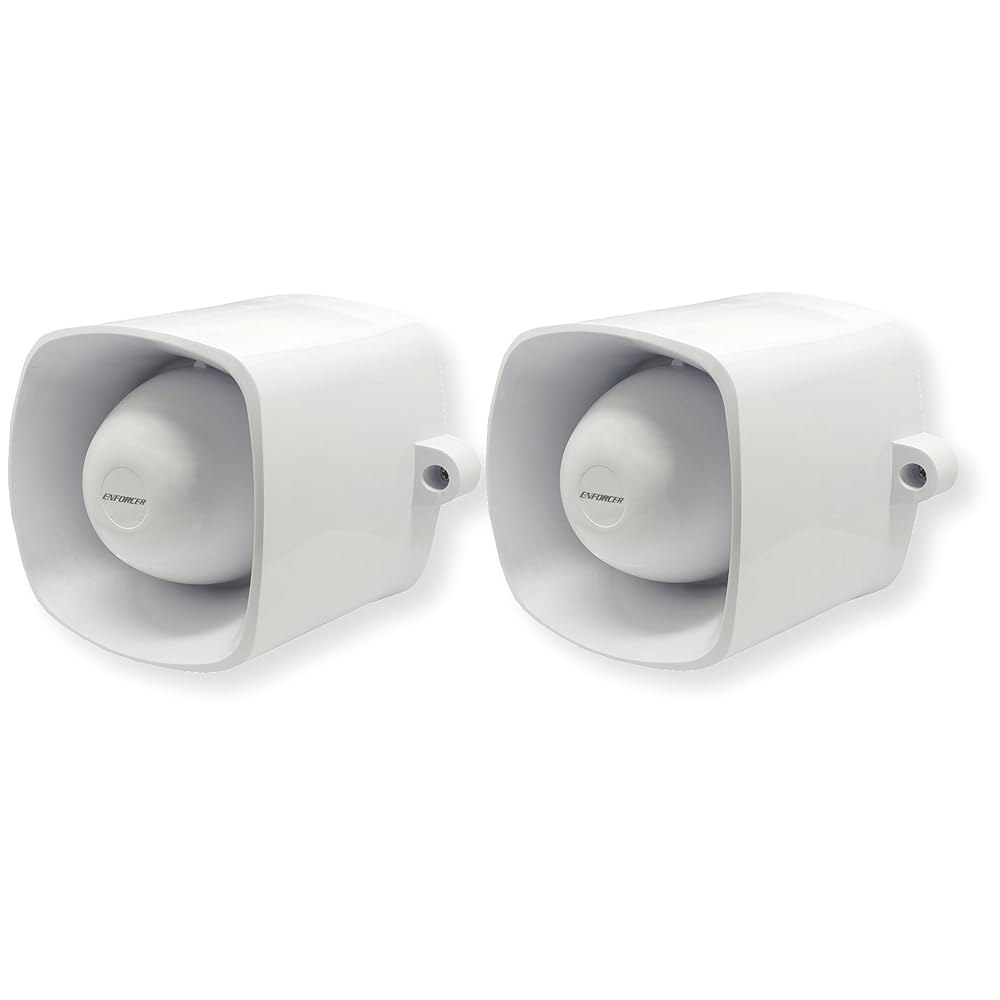 Seco-Larm SH-816S-BQ 인포서 자체 포함 탬퍼 120dB 스피커, 25W 실내/실외, 내후성 알람, 출력, 사이렌 IP65, 하우징 9-15VDC, 폴리카보네이트 - 상품 이미지