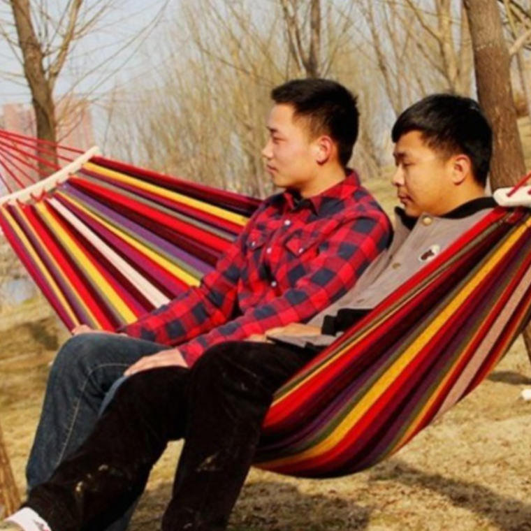 2인용 해먹 고급형 캠핑 야외 그물 침대