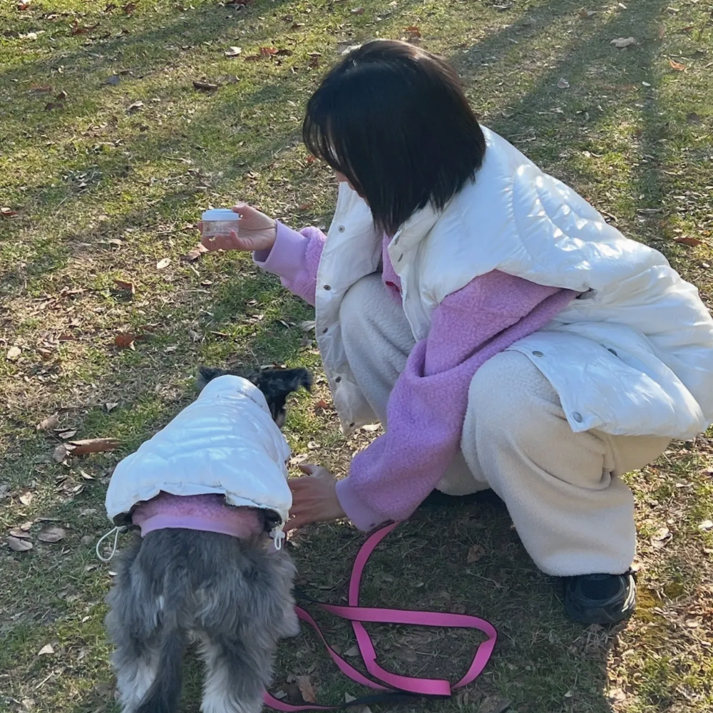 뚜담펫 견주 강아지 커플패딩 강아지 고양이 발열패딩