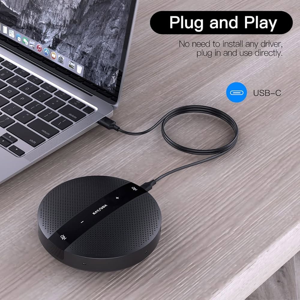 PC 마이크 스피커 비즈니스 컨퍼런스 콜 스피커폰 센터용 스카이프, 웨비나, USB - 상세 이미지 3