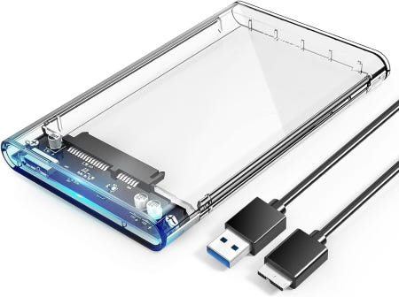 [해외]2.5인치 7mm 9.5mm SATA HDD SSD 최대 6TB 지원 UASP(2139U3)를 위한 ORICO 외장 하드 드라이브 인클로저 USB 3.0에서 USB 3.0