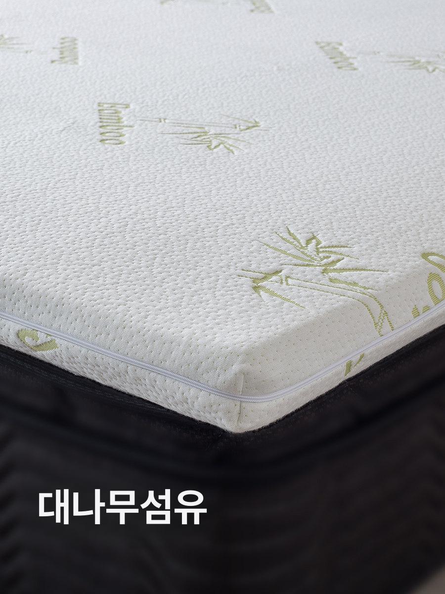 매트리스 쿨매트 싱글/슈퍼싱글 누빔 여름용 침대패드 뉴 텐셀 5cm 그레이 90 x 200cm - 상세 이미지 3