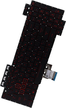 [해외]ASUS TUF 게이밍 FX505 FX704 FX705 FX95 FX80 FX86 FX505DT-AH51 FX705DT - RED 15.6인치 Single Color Bac
