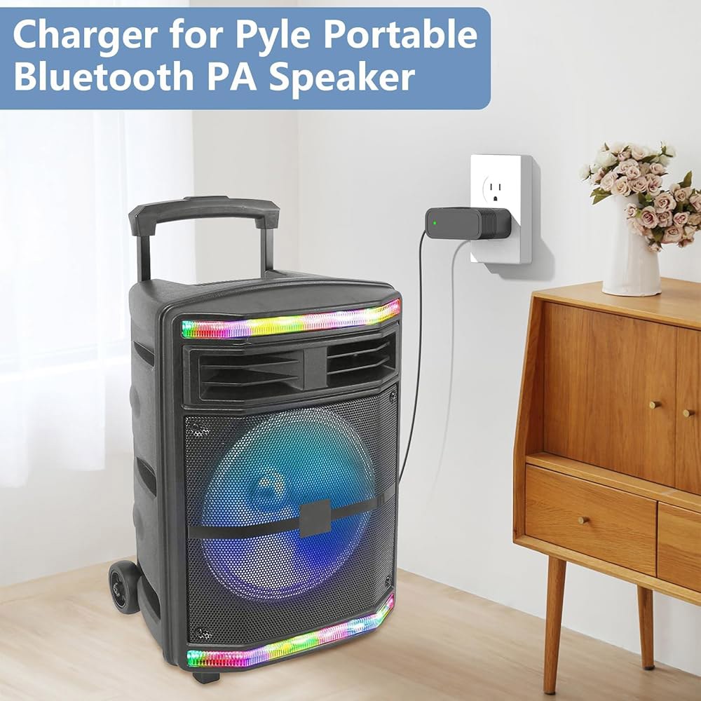 Pyle PPHP1544B PPHP1044B PPHP1542B PSBT125A 휴대용 무선 스피커 충전기 PA 블루투스 교체용 어댑터용 9V - 상세 이미지 2