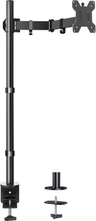[해외]39인치 엑스트라 톨 폴이 장착된 화누오 싱글 모니터 암 13~32인치 화면 및 최대 38인치 초광각 화면을 위한 조절식 컴퓨터 데스크 마운트 22파운드 고정 C-클램프 그