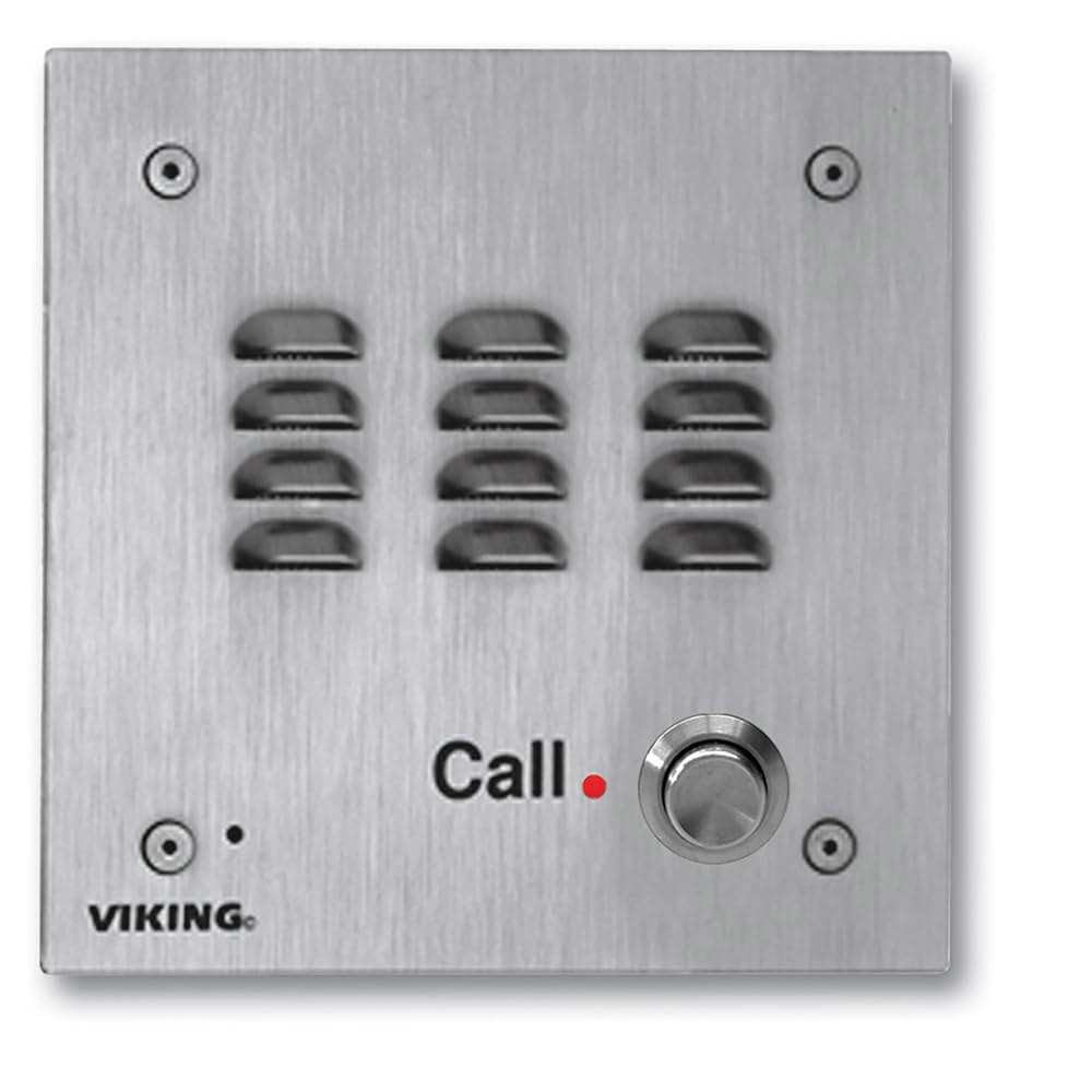 Viking Electronics E-30 스테인리스 스틸 다이얼러 폰, 포함 Hansdsfree 스피커 - 상품 이미지