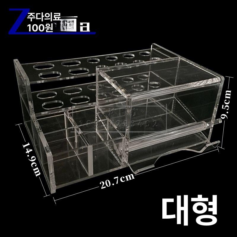 아크릴 보관함 수납선반 수납함 탁상 투명 명찰 디스펜서 소형 수지 랙 - 상세 이미지 3