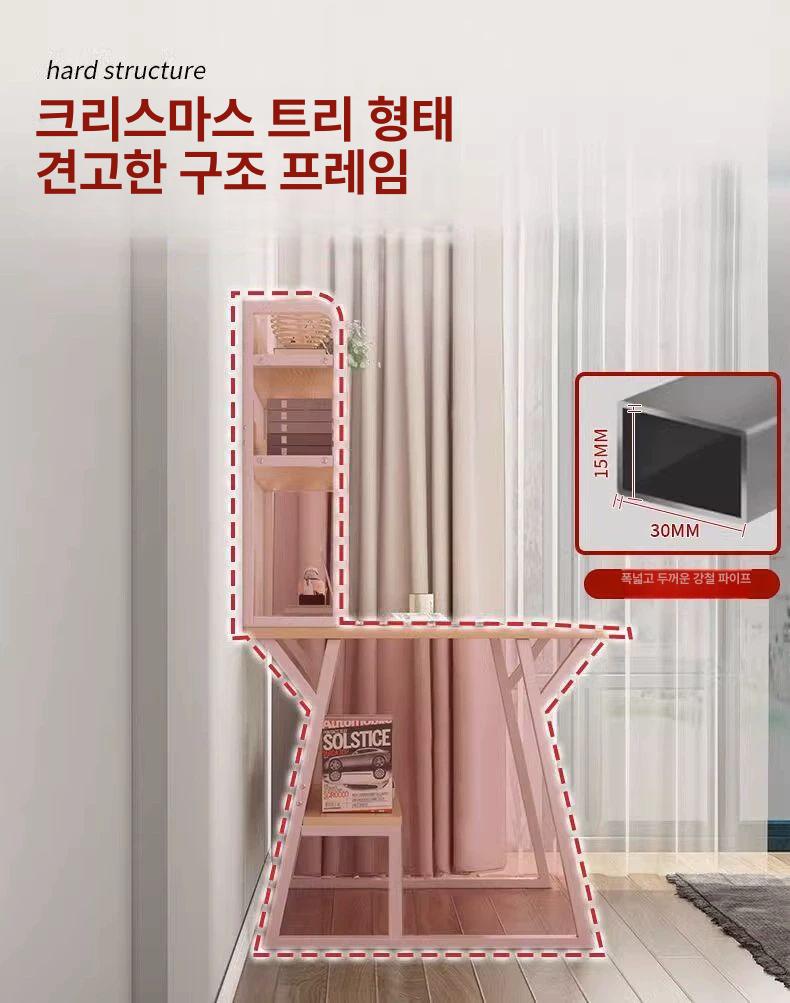 조립식 공부방 고등학생 중학생 넓은 학생용 일자형 서랍 이중칸 100cm 메이플 체리우드 화이트 - 상세 이미지 4
