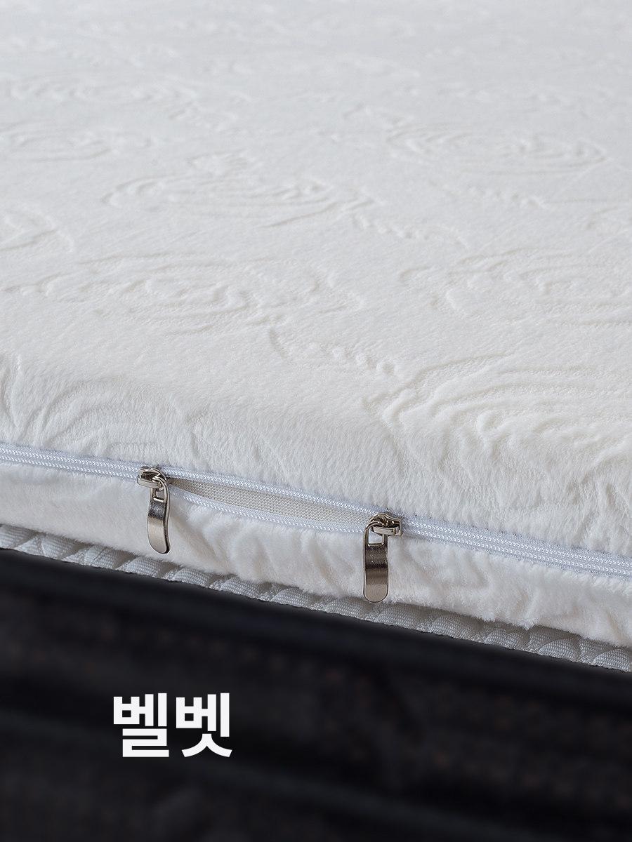 매트리스 쿨매트 싱글/슈퍼싱글 누빔 여름용 침대패드 뉴 텐셀 5cm 그레이 90 x 200cm - 상품 이미지