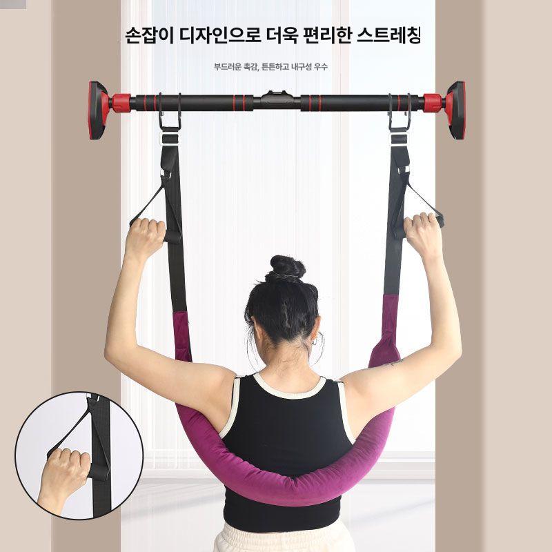 요추 견인 벨트 철봉 매달리기 교정밴드 허리교정기 두꺼운 후크 미끄럼방지 손목밴드 없음 - 상세 이미지 3