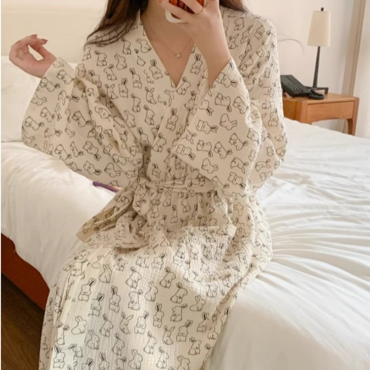도모아 귀여워 토끼 로브 루즈핏 빅사이즈 샤워가운