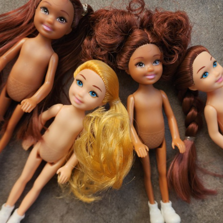 레트로 빈티지 인형 장식 키링 부자재 14cm - 상품 이미지