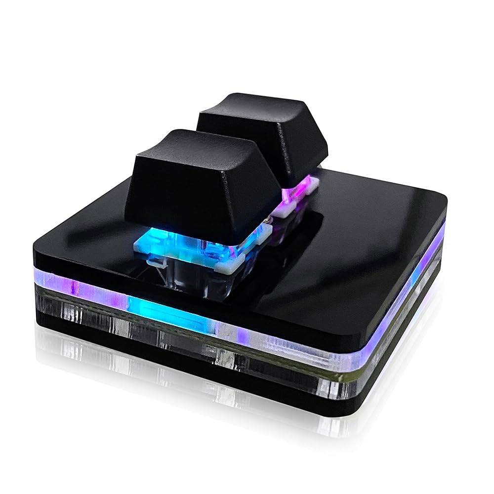 BTXETUEL NONO OSU 키패드 2키 레드 축 게이밍 USB 키보드, 핫스왑 기계식 매크로 및 리듬 게임용 미니 메카니카 RGB 키패드. - 상품 이미지