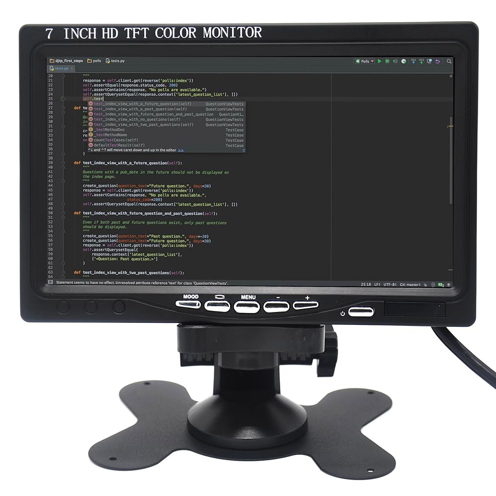 Padarsey 7인치 모니터 HDMI - 스크린 HD 스피커 LCD DVR 디스플레이 1024x600 VGA 내장 AV CCTV 파이 B+ PC 3 컴퓨터 TFT 라즈베리 차량용 - 상세 이미지 2